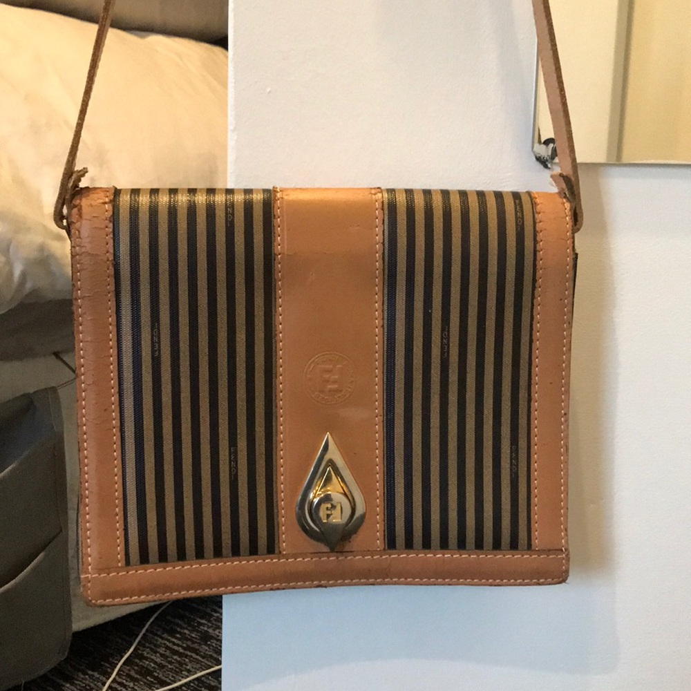 Authentic Vintage Fendi envelope messenger bag